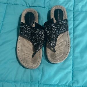 Croft & Barrow Black Studded Sandals